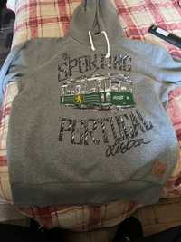Sporting polo hoodie sweater usada como novo futebol