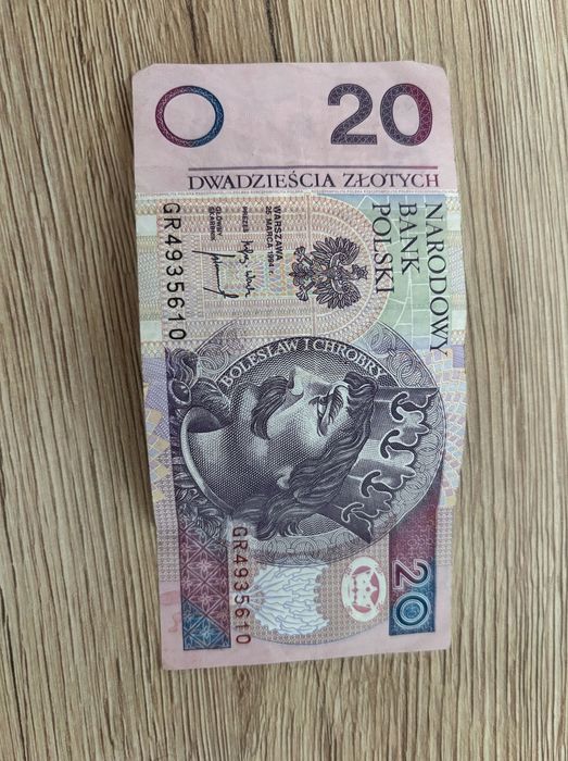 Banknot 20 zł z 1994 roku