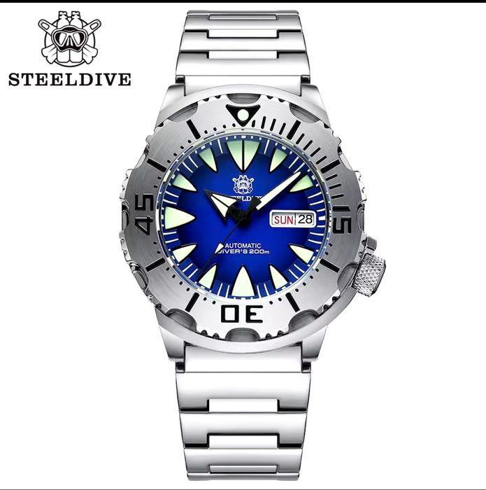 Годинник дайвер з автопідзаводом Steeldive SD1984 200m Monster Seiko