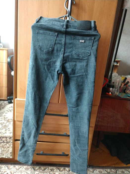 Джинси жіночі скінні чорні висока посадка