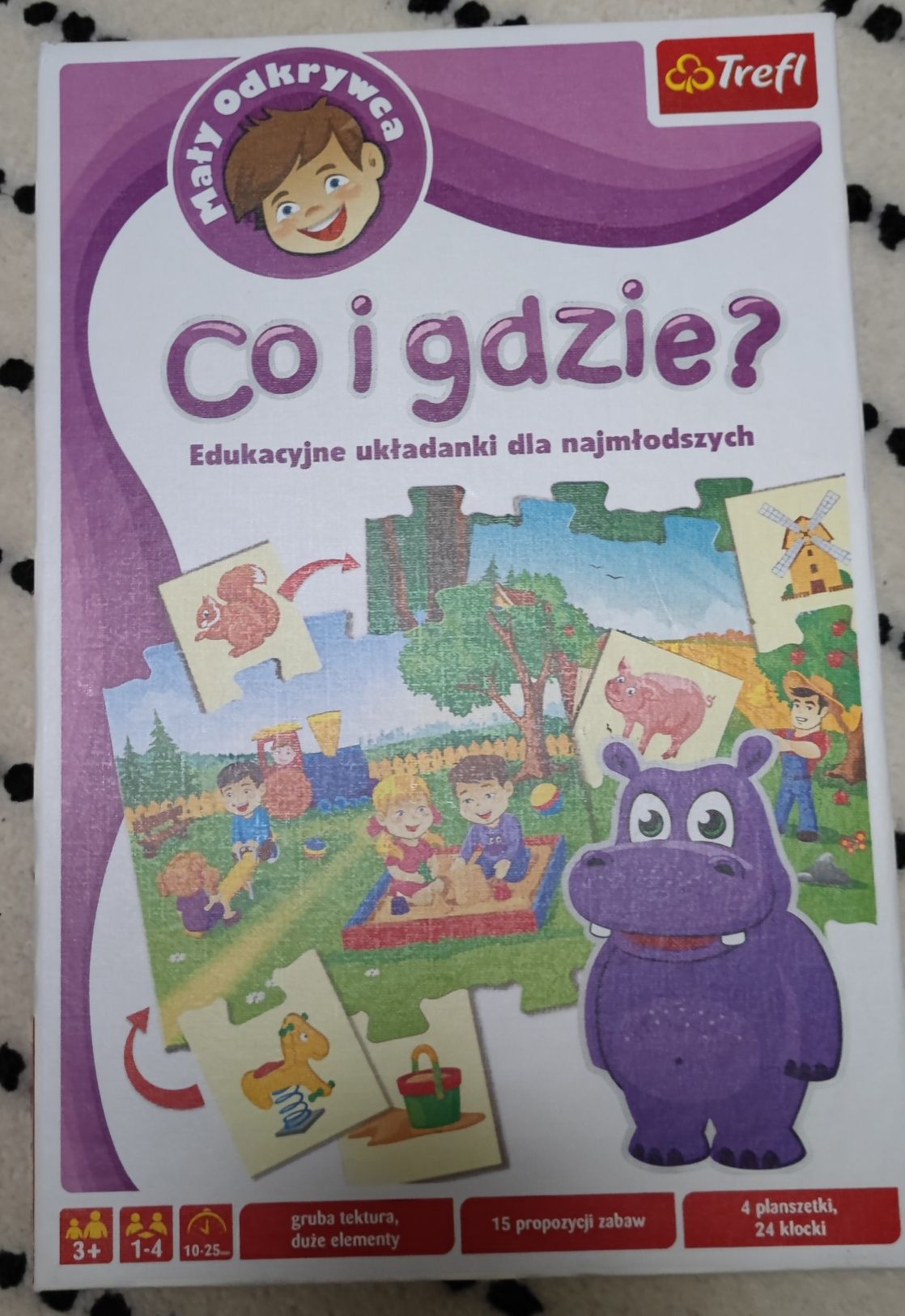 Puzzle,  zabawki drewniane trefl  czuczu gry edukacyjne mozaika