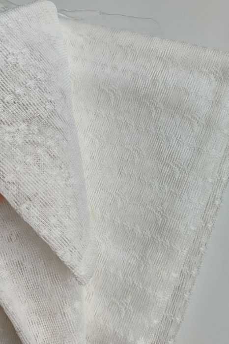 Firany 2szt home&you białe komplet 140x250 na szelkach wzorki firanki