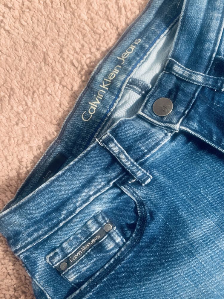 Spodnie jeansy rurki skinny calvin klein 25/32