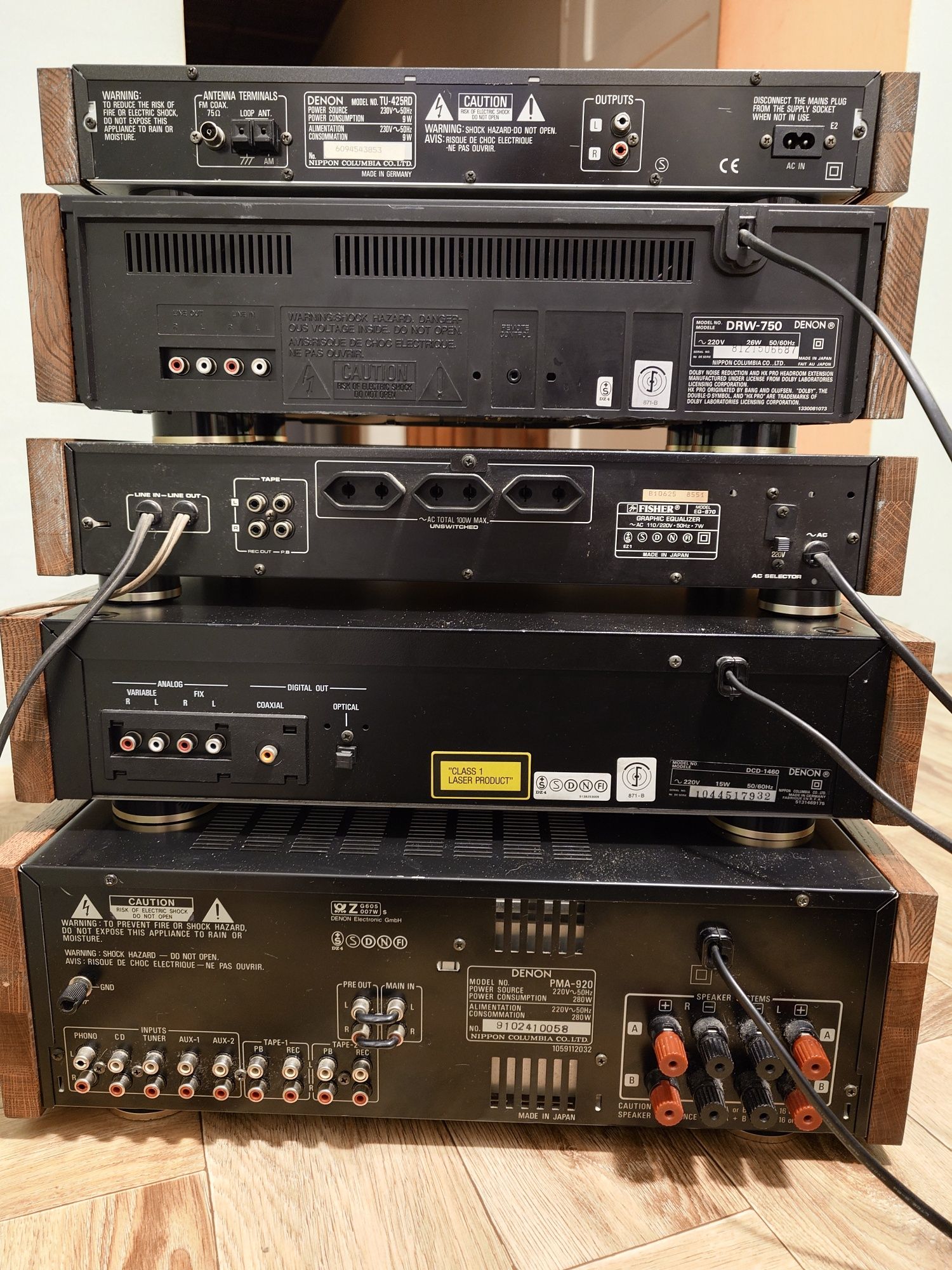 Wieża Denon 5 segmentów (korektor graficzny Fisher)