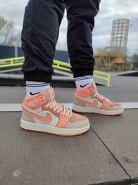 Buty damskie AJ 1 Mid Apricot Orange damskie sneakersy 36-41