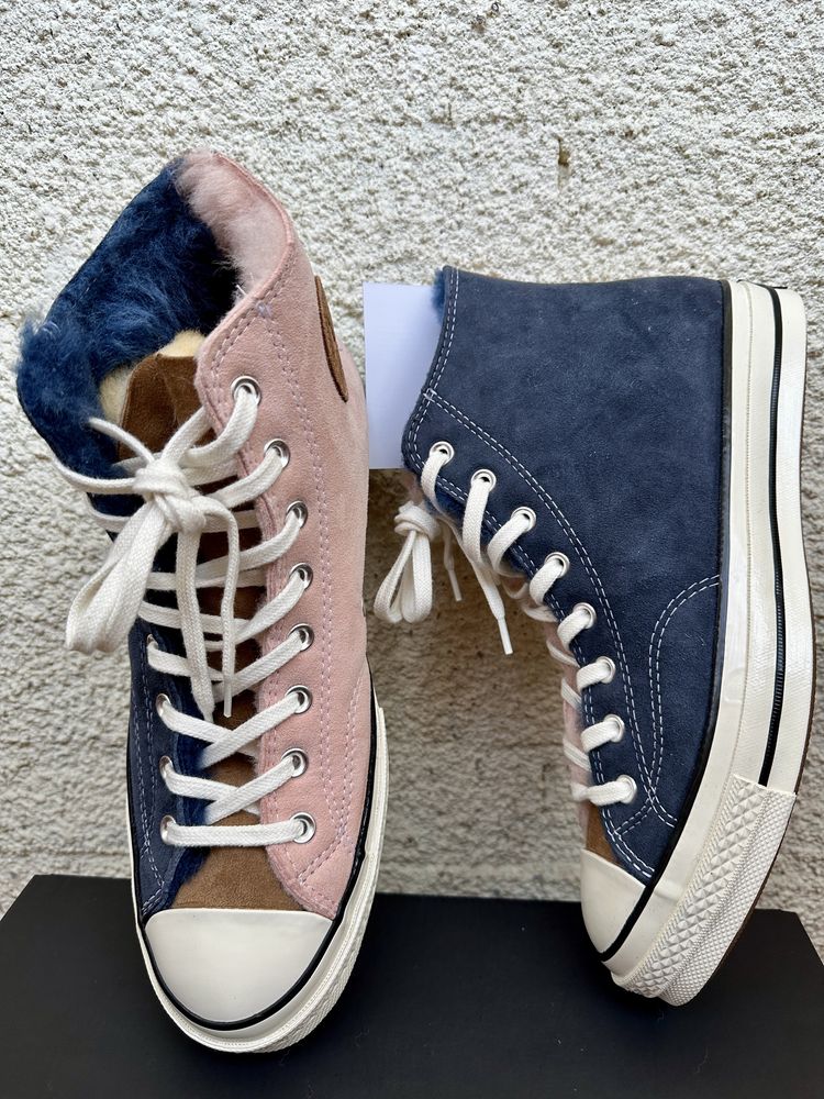 Кеди зимові CONVERSE CHUCK 70 HI (navy b navy blue/baby pink)