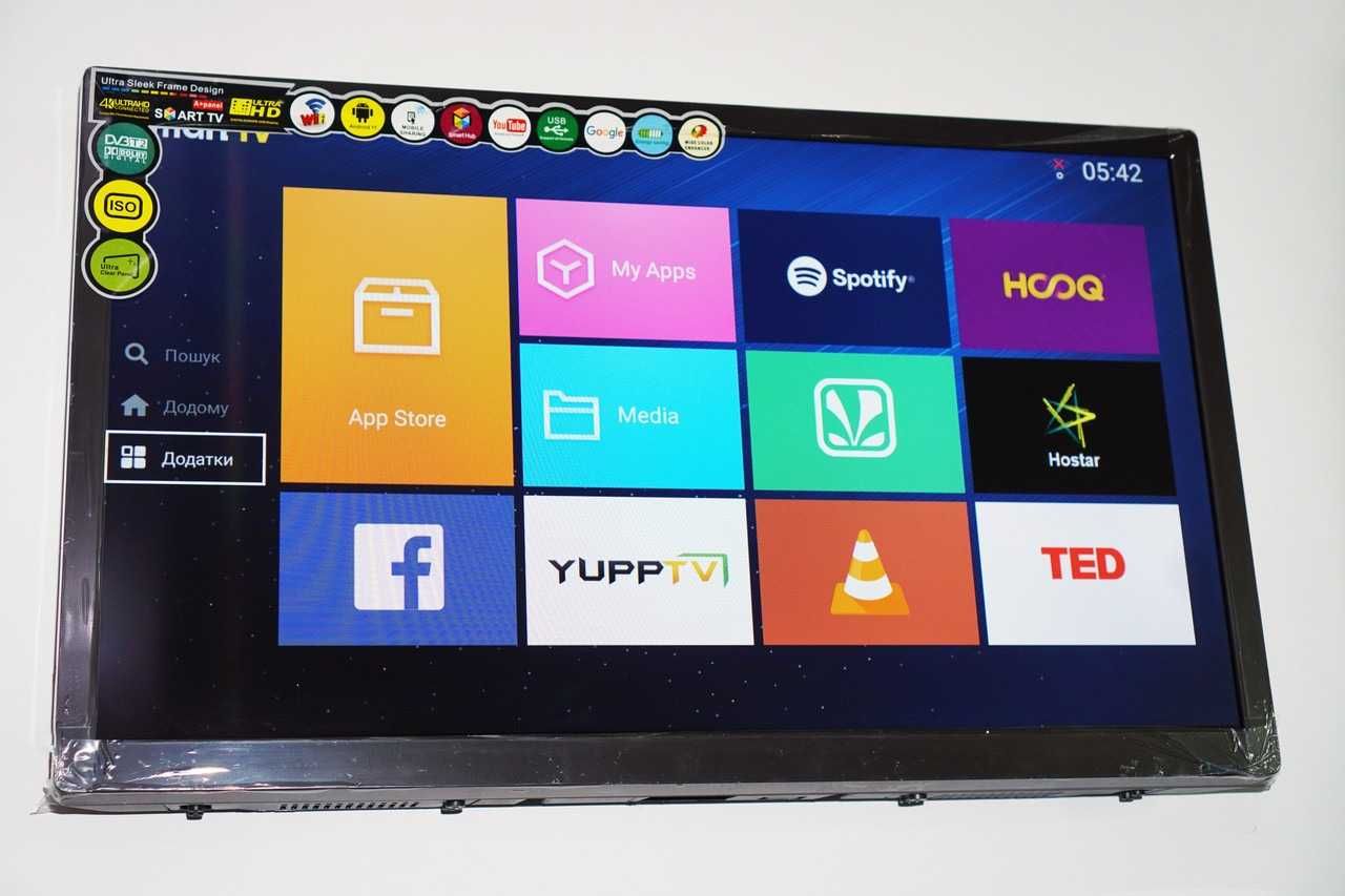 Розумний Телевізор 24 Smart TV, WiFi, 8Gb Rom, T2, USB,HDMI,Android 11