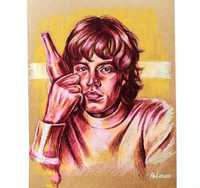 Mick Jagger portret rysunek postaci kolorowy abstrakcja popart