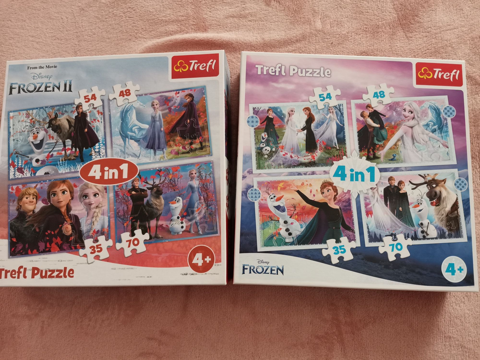 Puzzle Kraina Lodu Frozen Elza i Anna zestaw 4+ dla dziewczynki