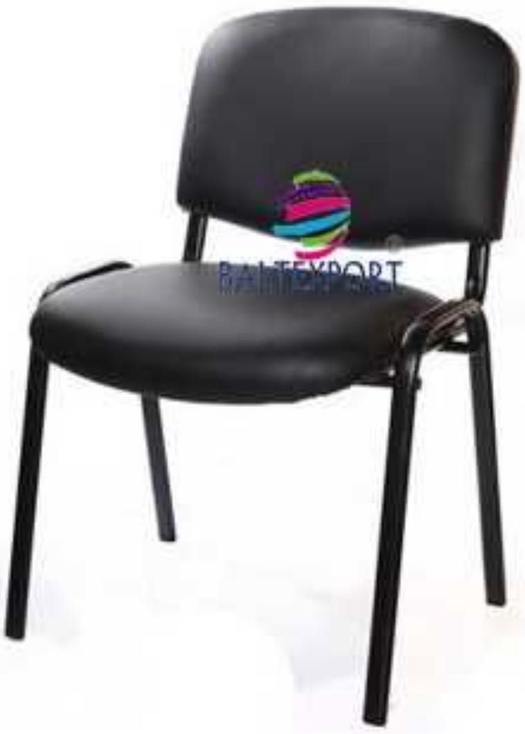 Cadeira Visitante Fixa 4 Pes Multiusos Reunião Igreja Rev. Tecido Pele