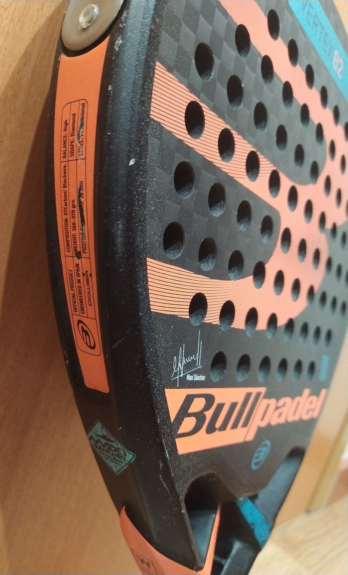 Raquete de padel Bullpadel Vertex 02 Maxi Sanchez 2018