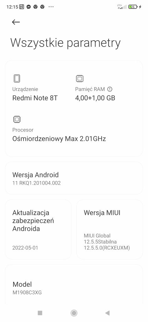 Redmi Note 8t + etui × 2