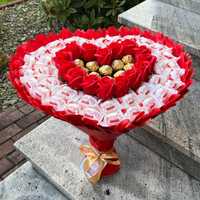 Mega Bukiet Raffaello Ferrero róże. Prezent na 40 50 Urodziny (3)