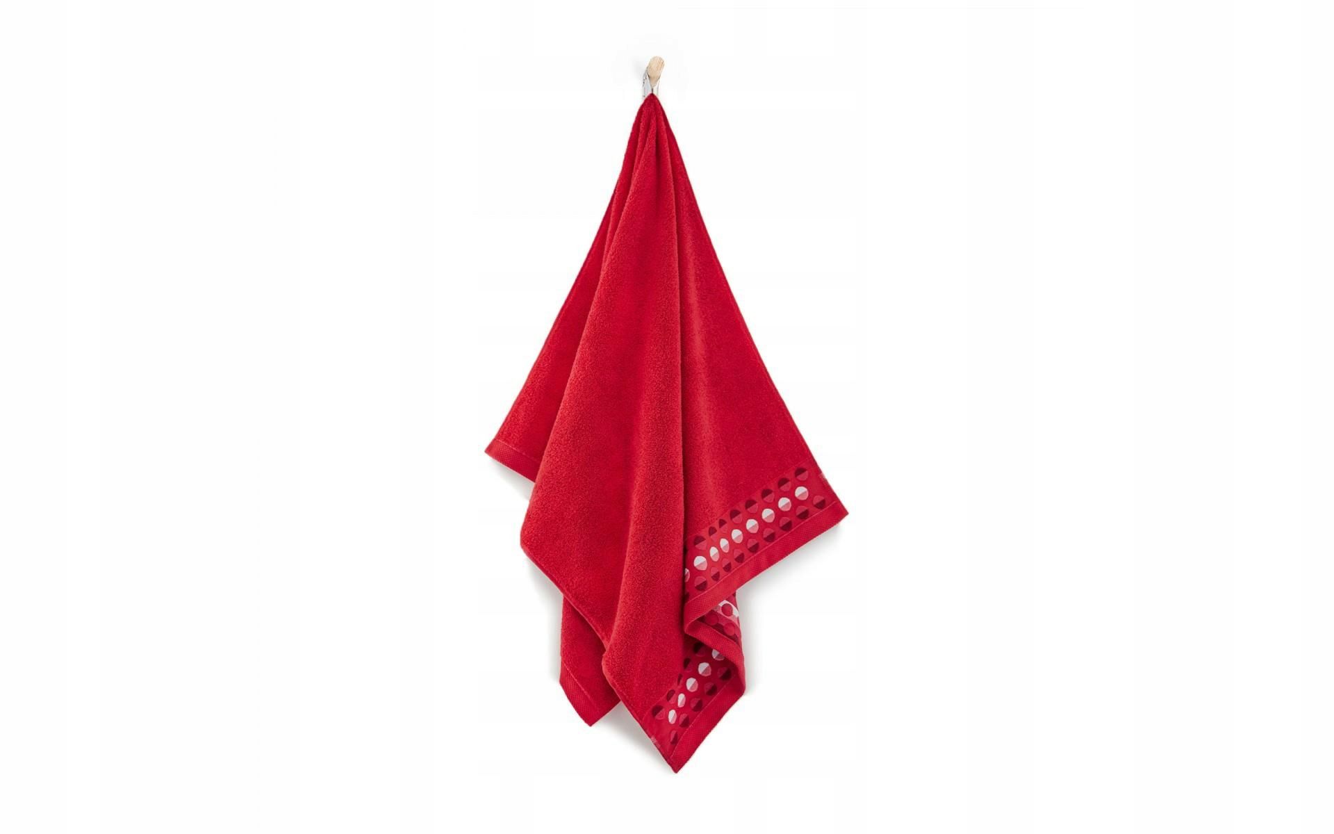 Ręcznik 50x90 czerwony papryka frotte 450 g/m2