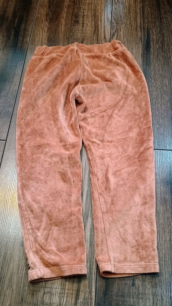 Spodenki welur welurowe 98 104 braz falbanki befree