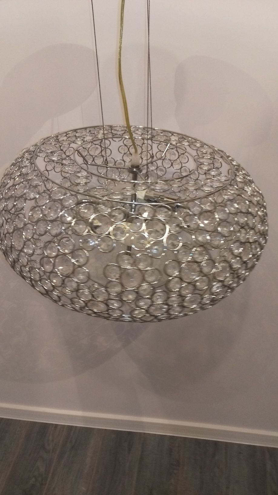 Lampa wisząca Avella, kryształki, chrom , metal, szkło