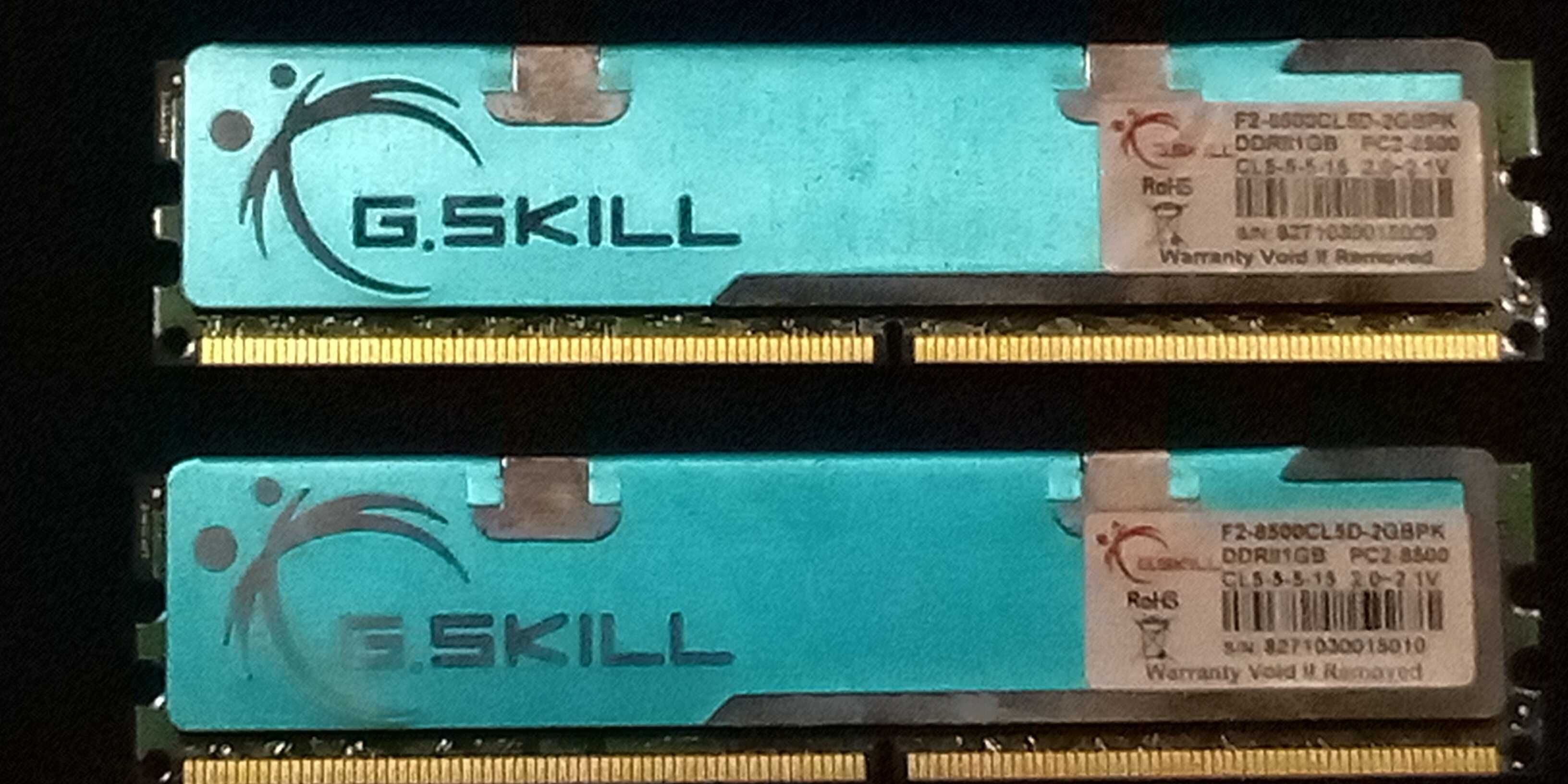 Memória RAM G.SKILL F2-8500CL5D-2GBPK DDR2 1066 CL5-5-5 2x 1GB