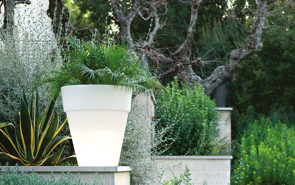 Vasos com iluminação decorativa