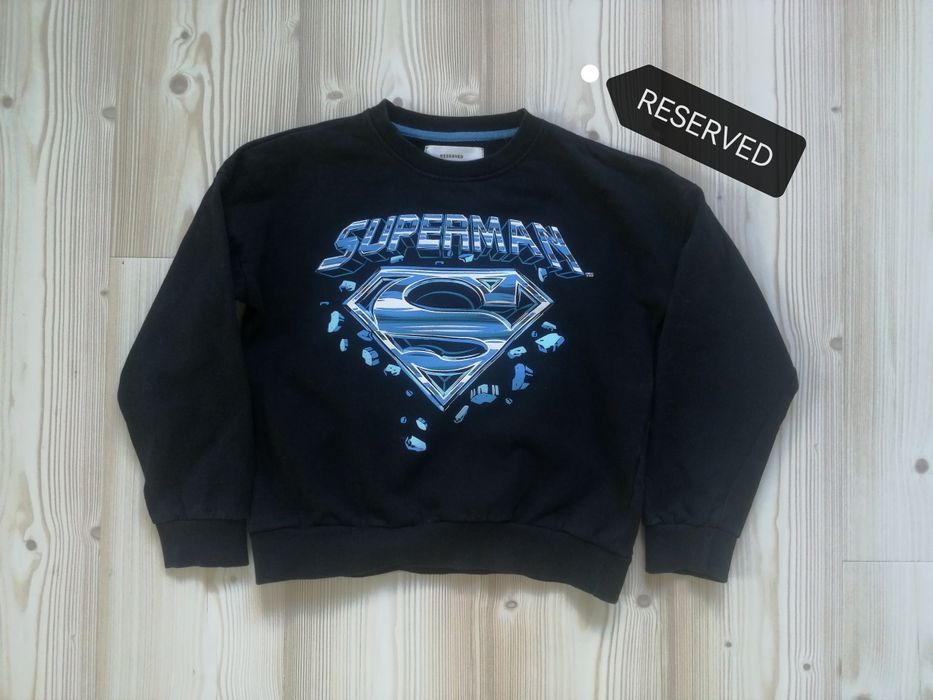 Reserved  bluza czarna Superman r. 134