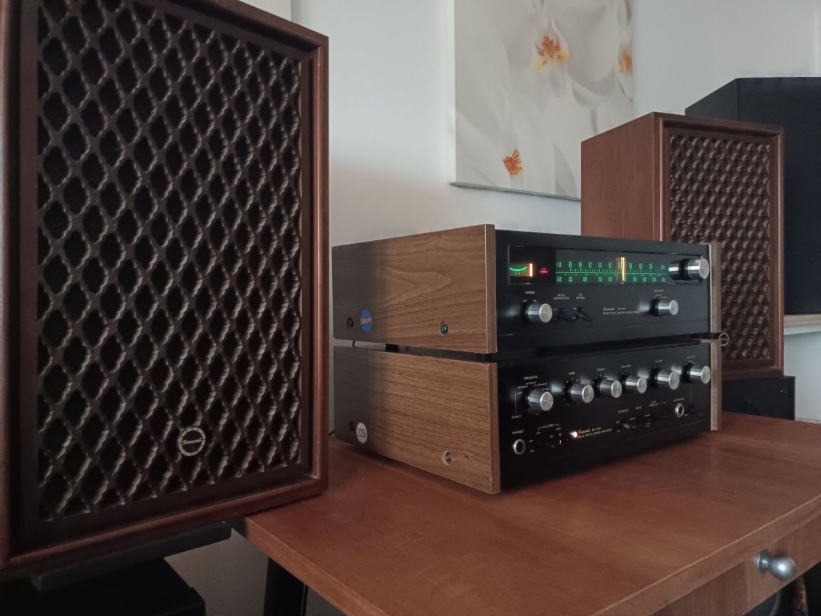 Zestaw SANSUI  AU 505 + TU 505 + kolumny SP 30