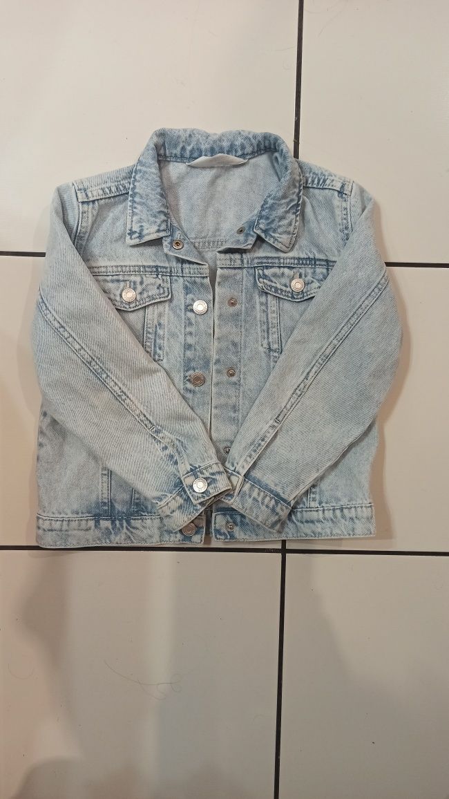 Kurtka jeansowa H&m rozmiar 128 stan b. Dobry