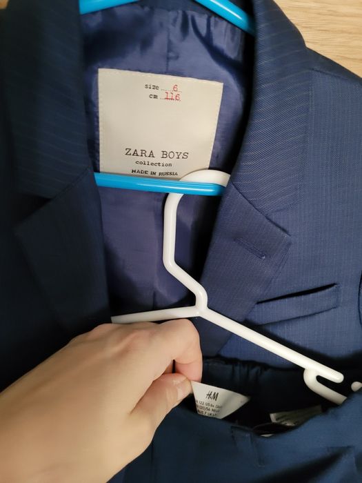 Marynarka chłopięca Zara w delikatny prążek, rozmiar 116