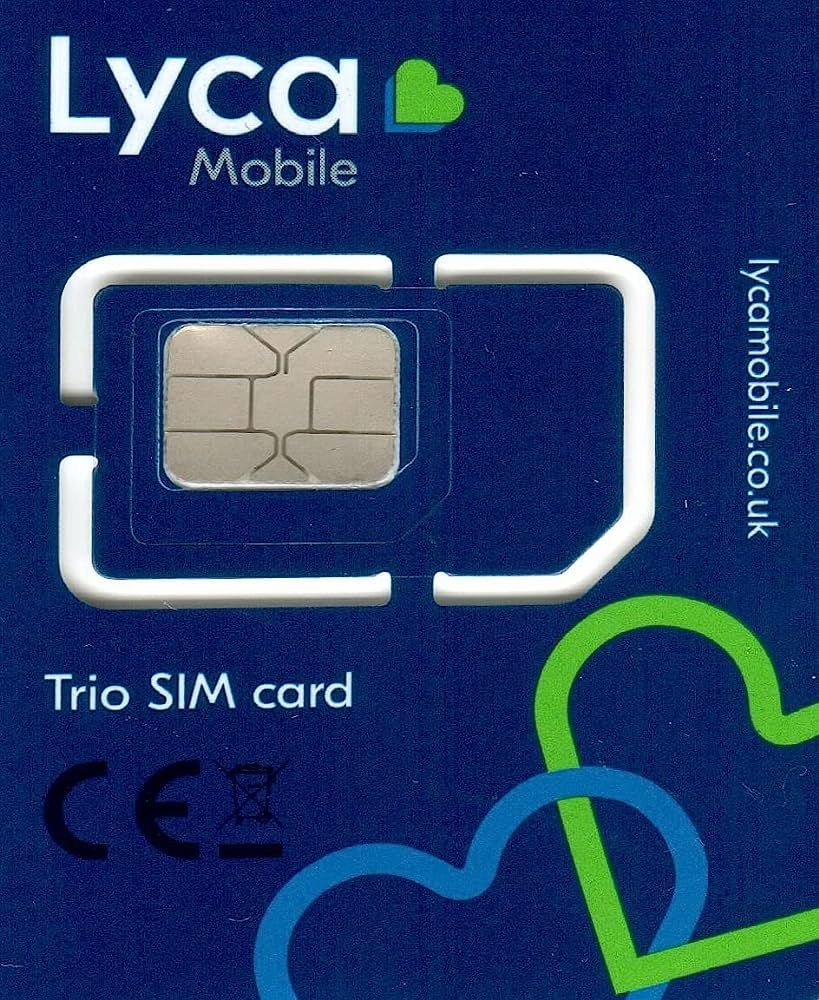 LycaMobile UK +44 Starter England Prepaid SIM Card