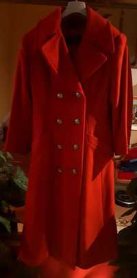 Wełniany płaszcz z kaszmirem włoskiej marki Caterina. Rozm.36