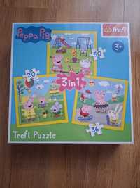Puzzle 3w1 nowe Peppa