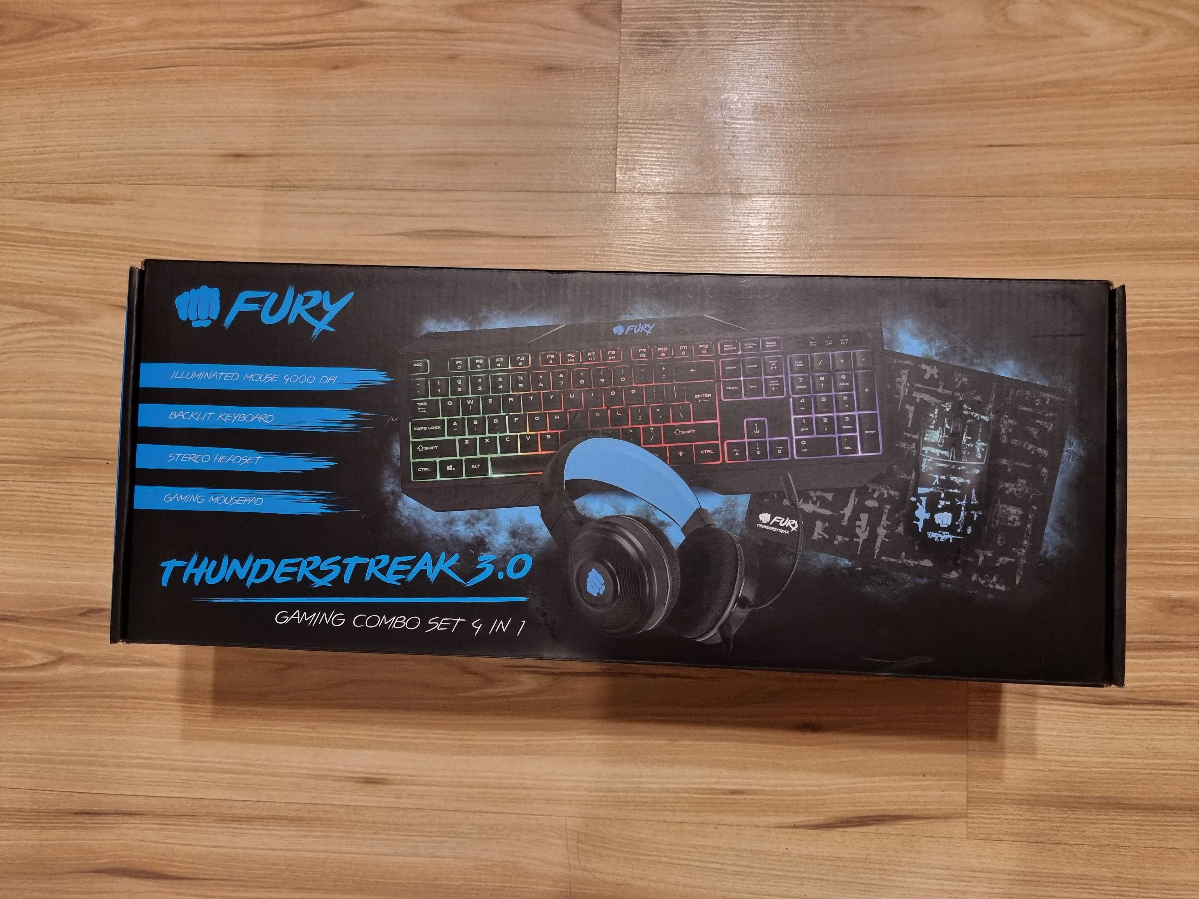 klawiatura+mysz gamingowa FURY podświetlana