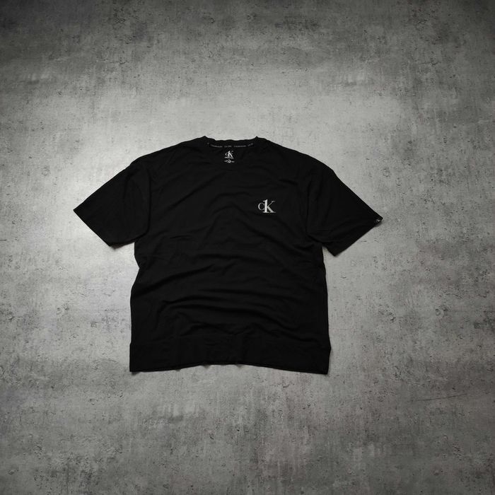 MĘSKA Koszulka PREMIUM Czarna Małe Logo Calvin Klein Elegancka Casual