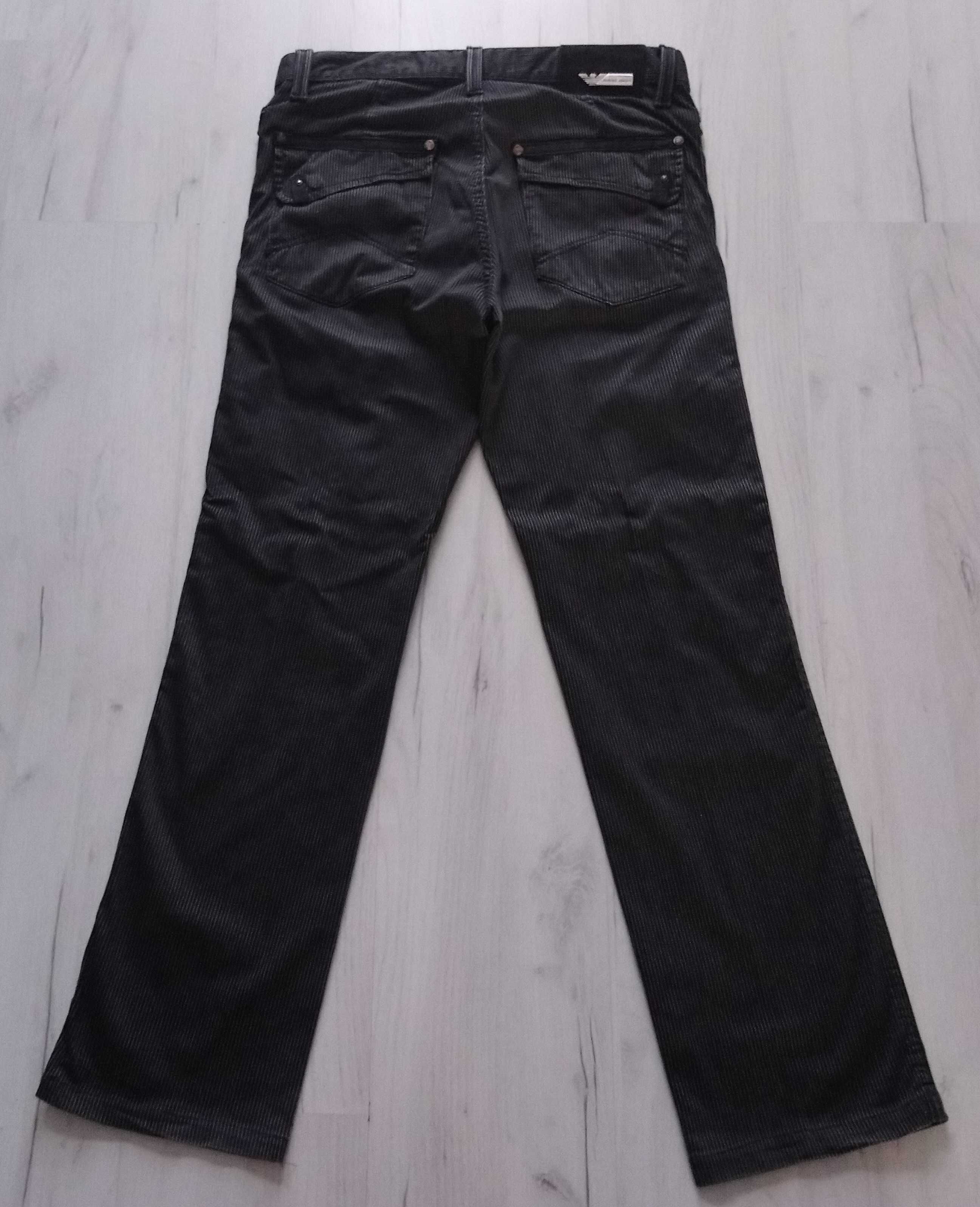 Męskie spodnie jeansowe EMPORIO ARMANI rozmiar M L W30 czarne unikat