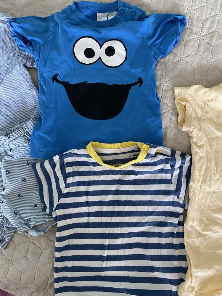 Paka letnich ciuszków dla chlopca H&M r. 80