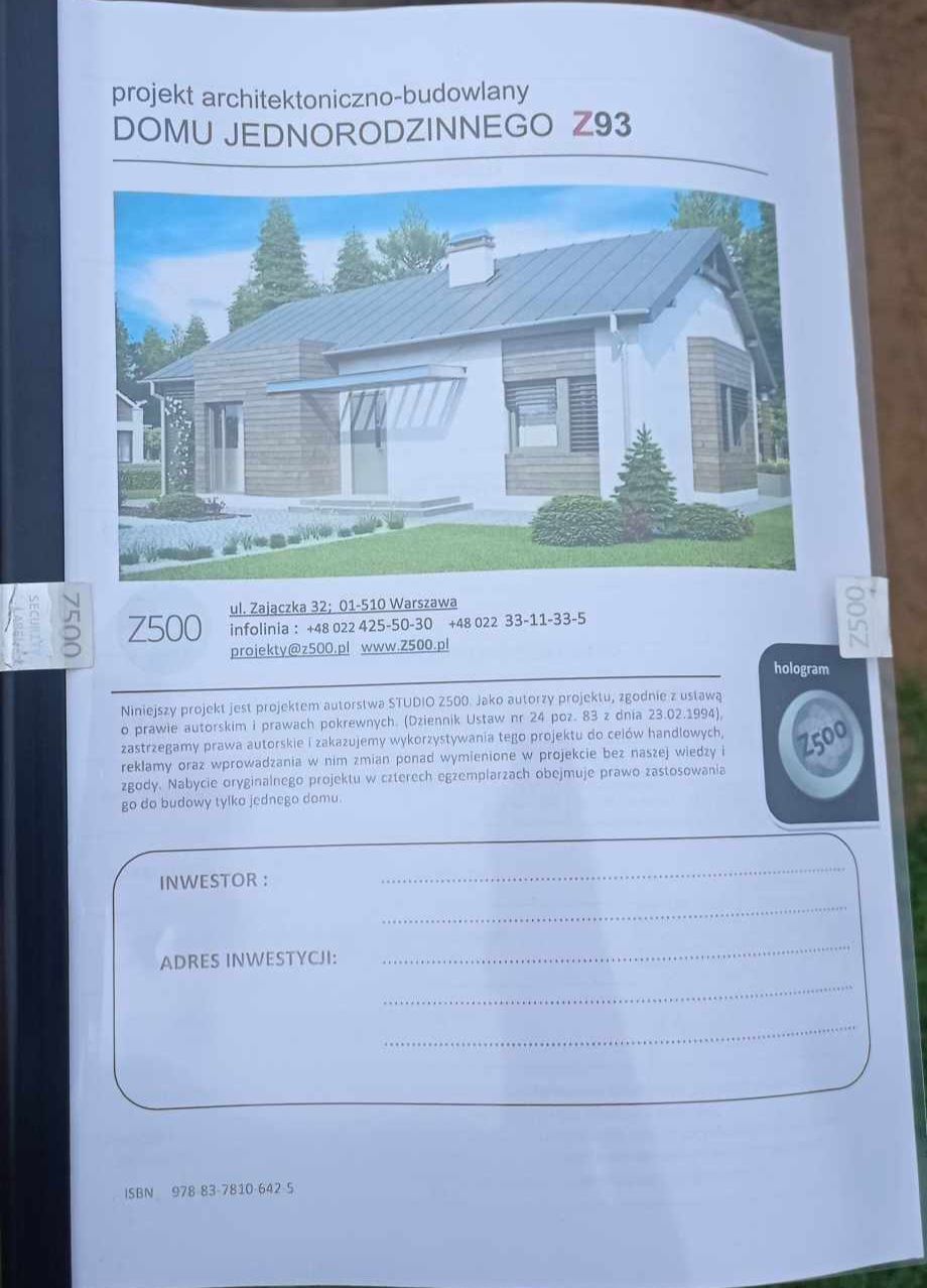 Sprzedam nowy projekt domu Z93