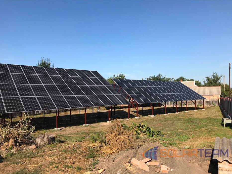 Сонячна станція СЕС монтаж сонячних панелей станцій iнвертора Deye