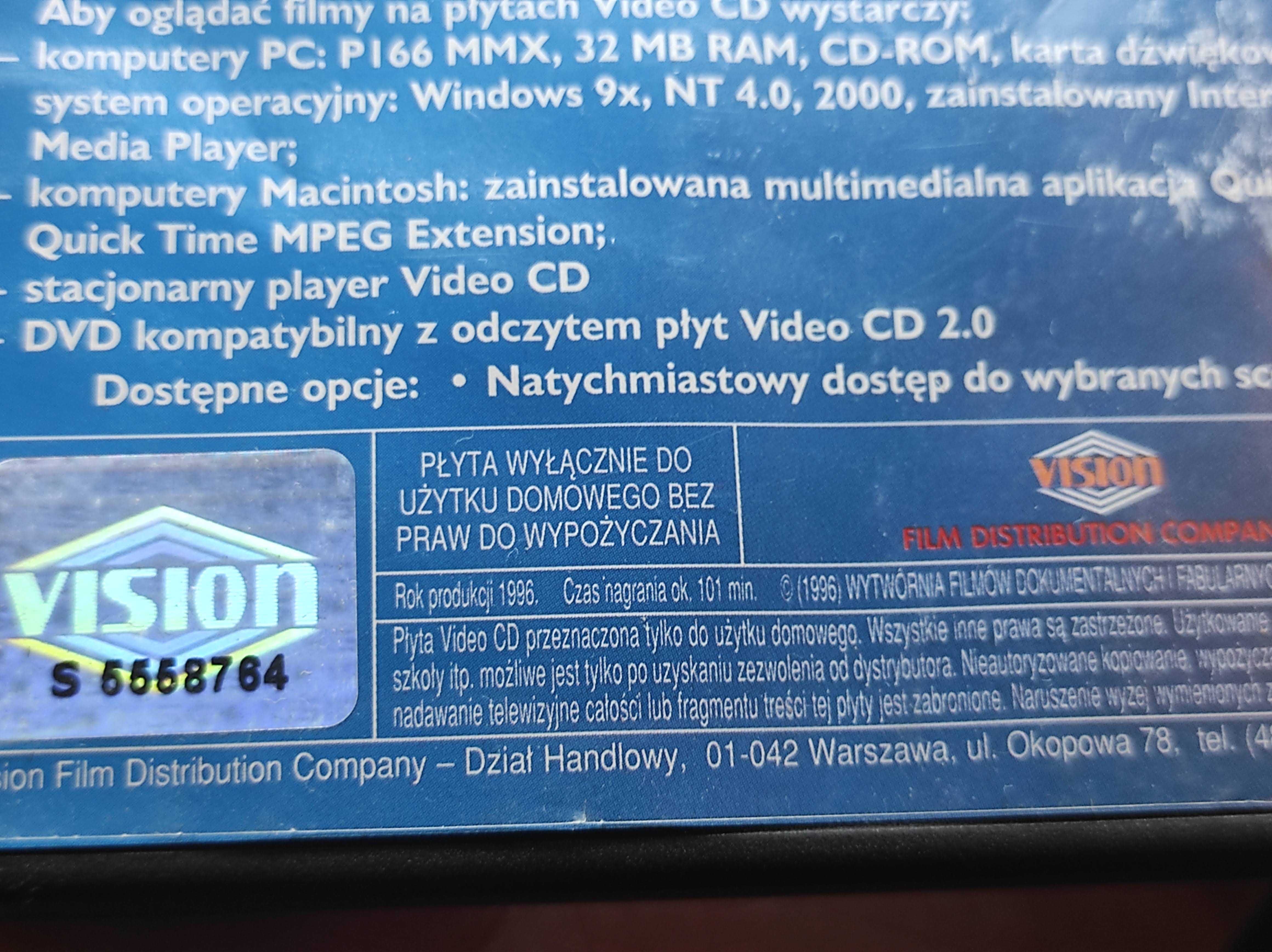 Film VCD Nic śmiesznego Cezary Pazura oryginalny 1996r.