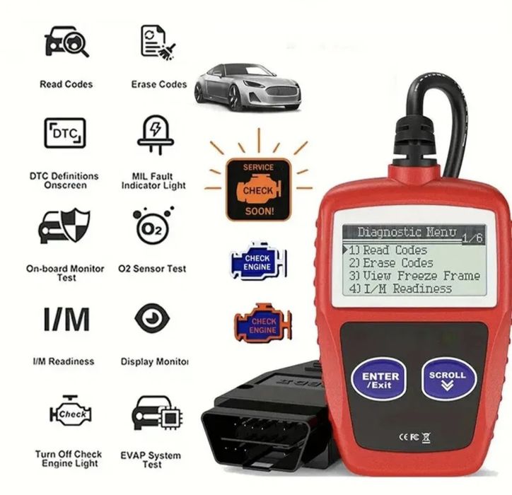 OBD2 Instrumento de diagnóstico de falhas de carro e mota