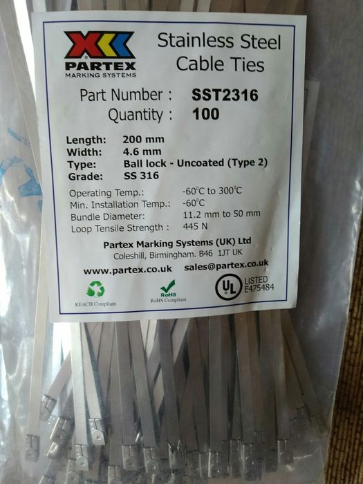 Стяжки кабельные из нержавеющей стали PANDUIT(США), BAND-IT(Англия).