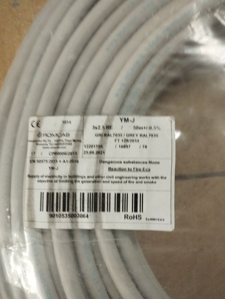 Kabel 50m 3×2.5Re