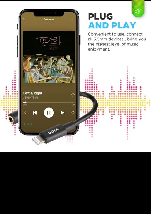 BOYA BY-K6 3.5 TRS Microphone адаптер мікрофона цап dji osmo pocket 2