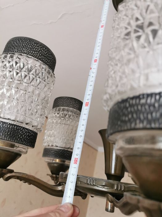 Żyrandol ART-Deco PRL lata 70- stan idealny