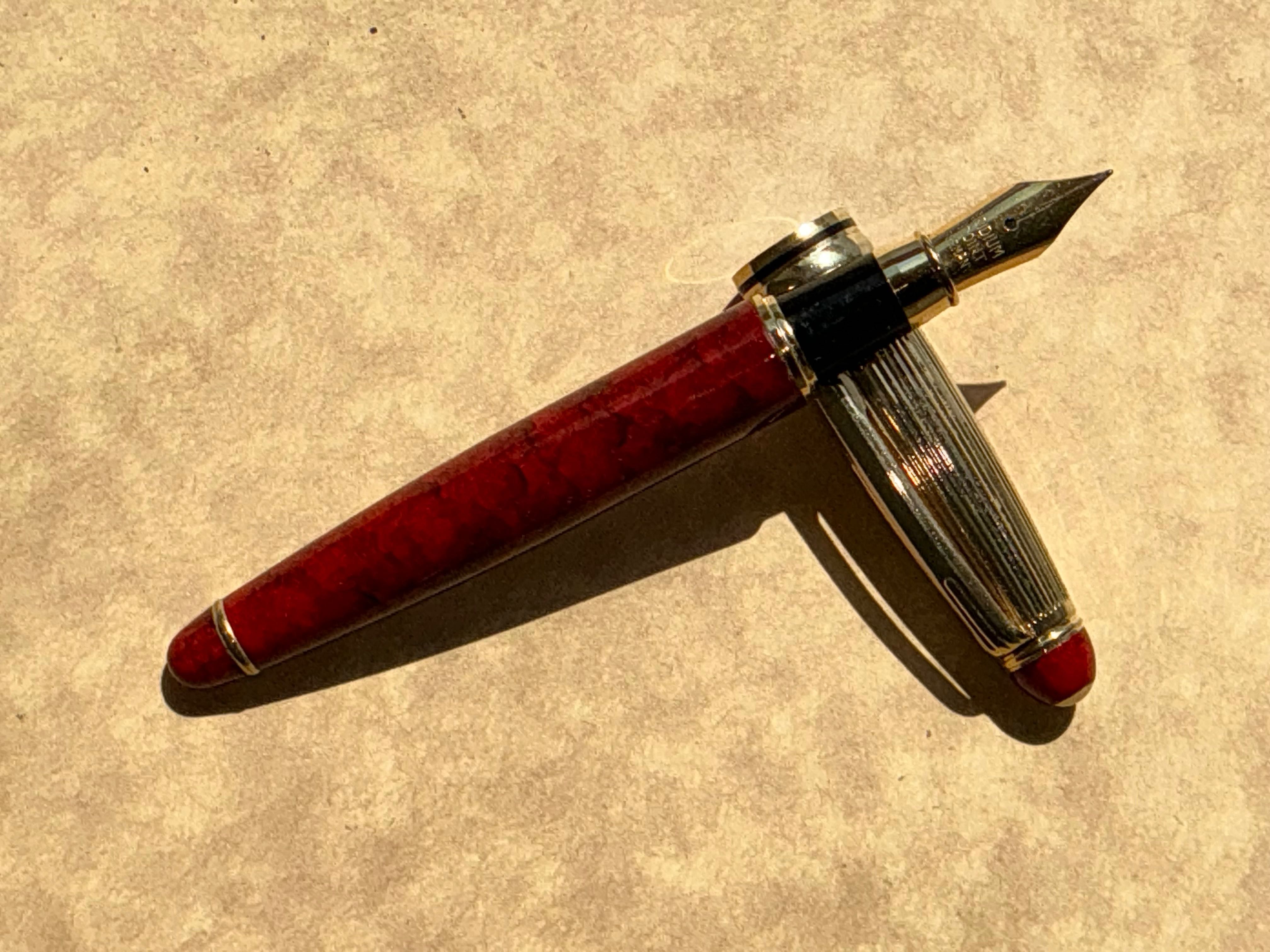 Colecionador Caneta Tinteiro Iridium Germany Bordeaux & Dourado