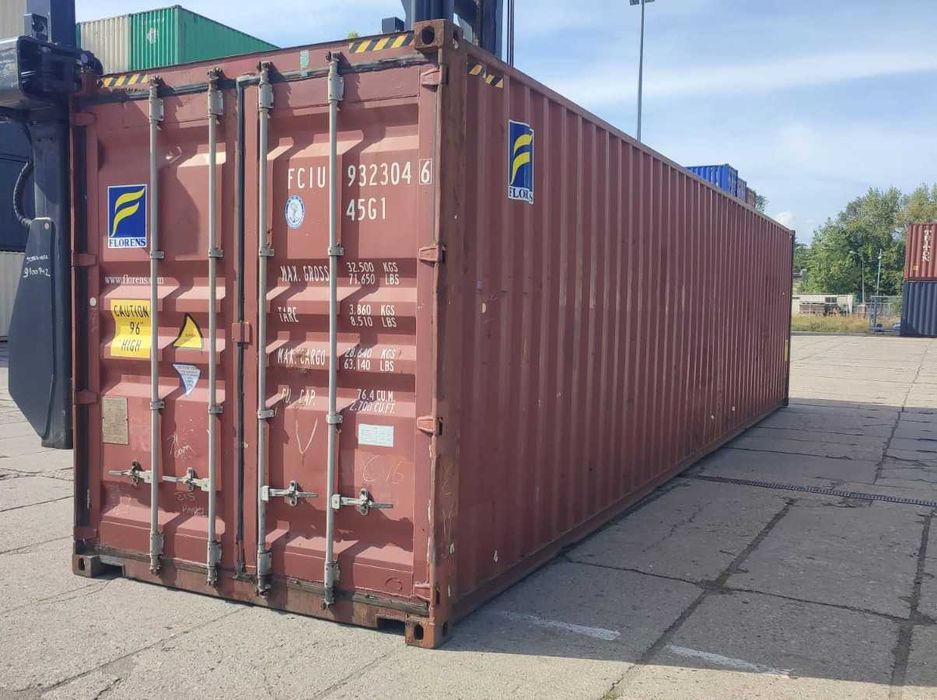 Kontener Morski 40 HC Dostawa Transport Rozładunek