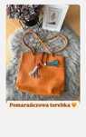 Torebka damska casual basic pomarańczowa klasyczna do pracy do biura
