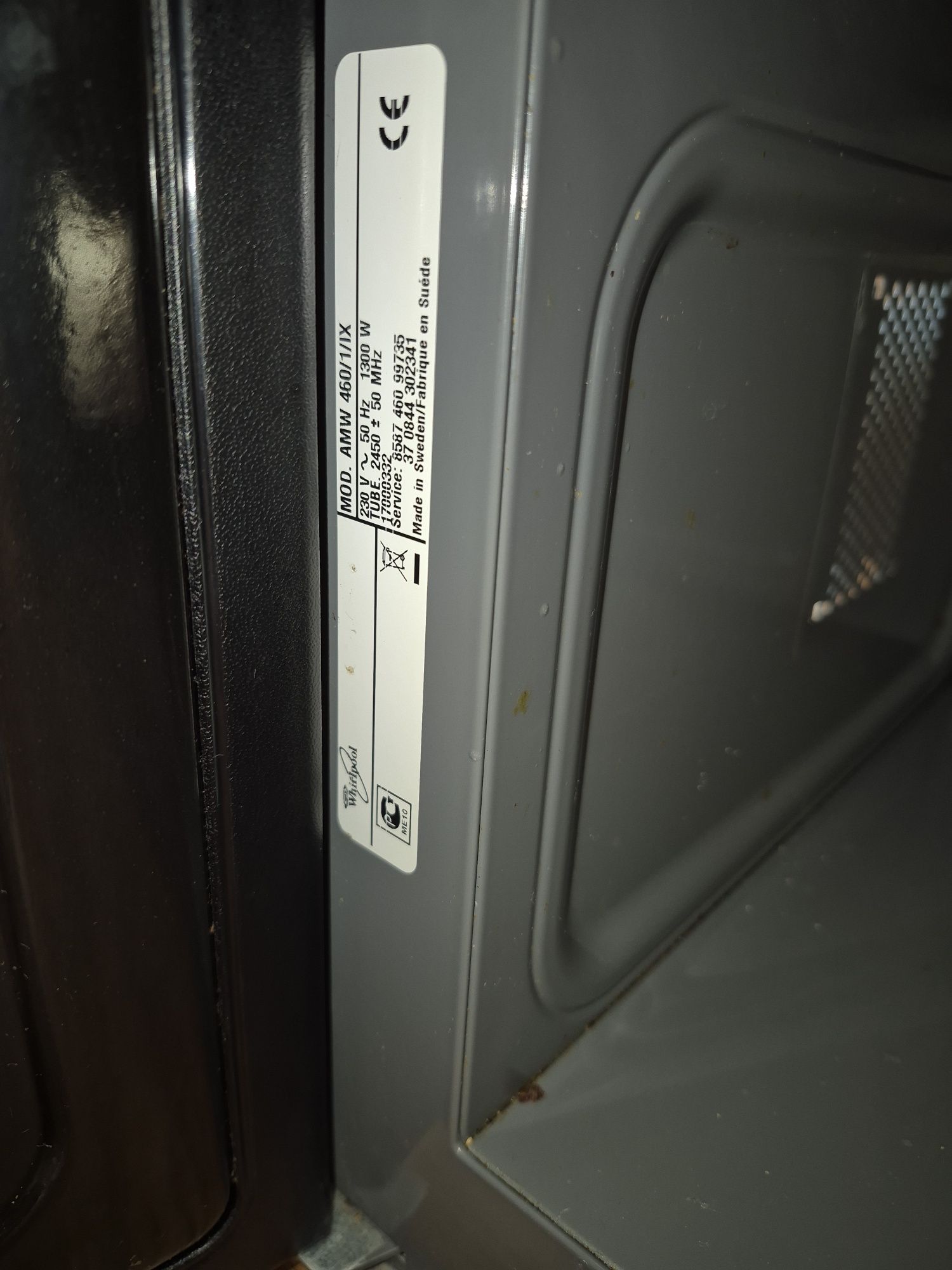 Mikrofalówka Whirlpool AWM 460/1/IX - części