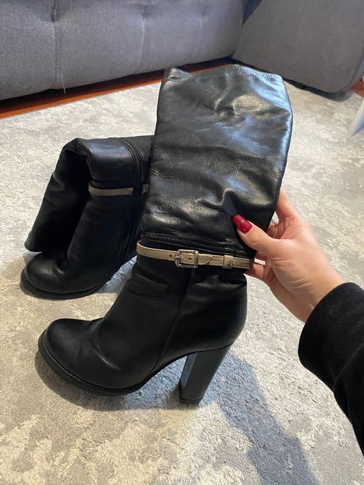 Жіноче зимове взуття на каблуку Шкіра 37