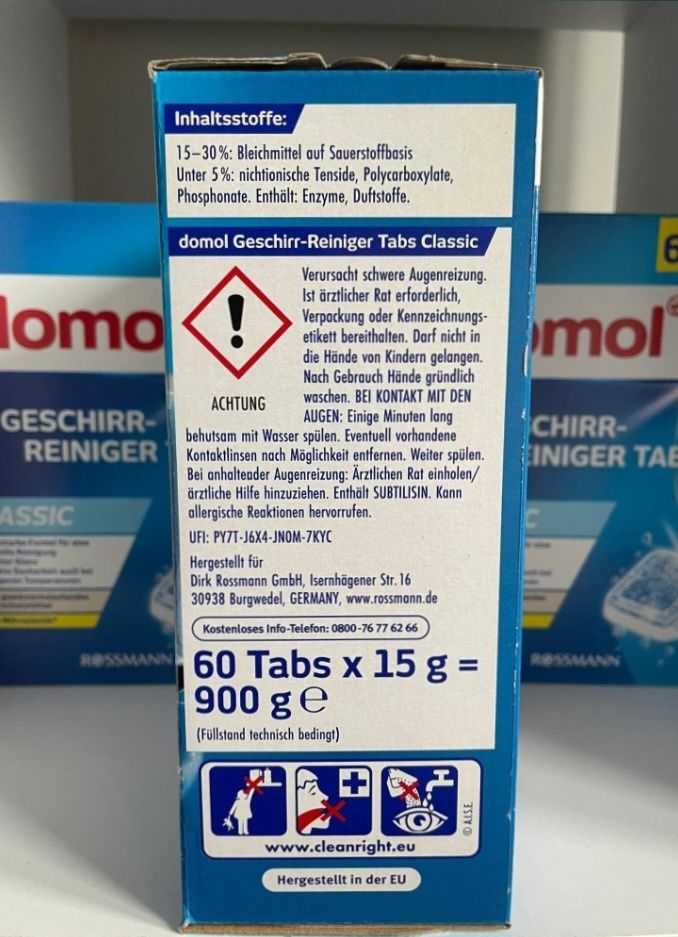 Domol 300 tabletek do zmywarki z Niemiec 5 sztuk