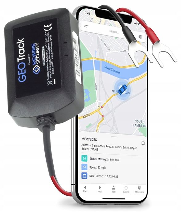 Lokalizator GPS śledzenie auta motocykla alarm SIM GPSLive 12-24V