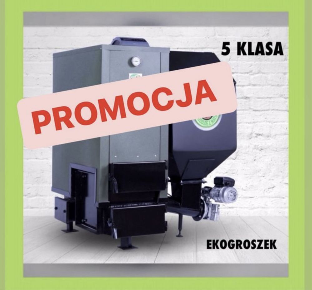 Kocioł z podajnikiem piec na pellet wkogroszek drewno
