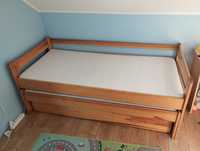 Łóżko rozsuwane dwupoziomowe , drewniane.